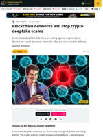 Decentralized Detection Networks Will Save Crypto From Deepfakes