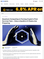 Quantum Computing Clock Ticks: Who Secures Crypto’s Future?
