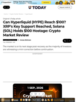 Can Hyperliquid (HYPE) Reach $100? XRP's Key Support Reached, Solana (SOL) Holds $100 Hostage: Crypto Market Review - U.Today