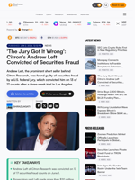 'The Jury Got It Wrong': Citron's Andrew Left Convicted of Securities Fraud