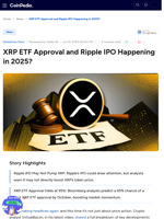 XRP ETF Approval and Ripple IPO Happening in 2025?