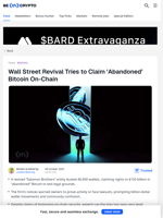 They Found $150 Billion in ‘Lost’ Bitcoin — And Want to Claim It