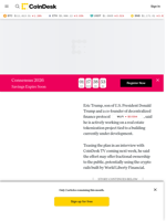 Trump Crypto News: Eric Trump Confirms Real Estate Tokenization Plans With WLFI