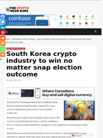 South Korea crypto industry to win no matter snap election outcome - The Crypto News Wire