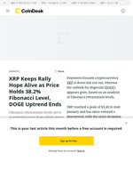 XRP, DOGE News: XRP Rally Hopes Alive as Prices Hold 38.2% Fib Level, DOGE Uptrend Has Ended