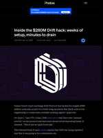 Inside the $280M Drift hack: weeks of setup, minutes to drain