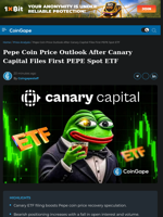 Pepe Coin Price Outlook After Canary Capital Files First PEPE Spot ETF