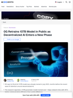 0G Retrains 107B AI Model in Public After Overlooked 2025 Breakthrough