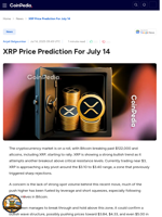 XRP Price Prediction For July 14