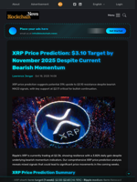 XRP Price Prediction: $3.10 Target by November 2025 Despite Current Bearish Momentum - Blockchain.News