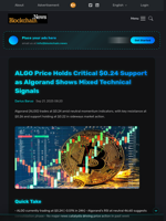 ALGO Price Holds Critical $0.24 Support as Algorand Shows Mixed Technical Signals - Blockchain.News