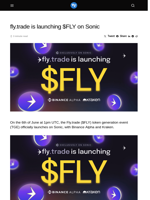 fly.trade is launching $FLY on Sonic - Visionary Financial