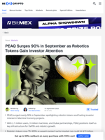 PEAQ’s 90% Rally in September Sparks Robotics Token Boom