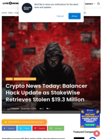 Crypto News Today: Balancer Hack Update as StakeWise Retrieves Stolen $19.3 Million | Live Bitcoin News