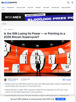 What If the ISM Is Wrong — and Bitcoin’s Peak Is Still Ahead?