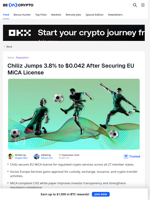 Chiliz Jumps 3.8% to $0.042 After Securing EU MiCA License - BeInCrypto