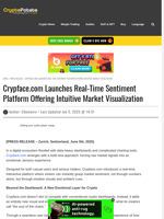 Crypface.com Launches Real-Time Sentiment Platform Offering Intuitive Market Visualization