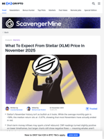 Stellar (XLM) Price Outlook for November 2025