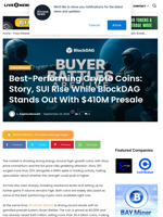 Best-Performing Crypto Coins: Story, SUI Rise While BlockDAG Stands Out With $410M Presale | Live Bitcoin News