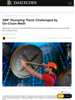 XRP ‘Dumping’ Panic Challenged by On‑Chain Math - DailyCoin