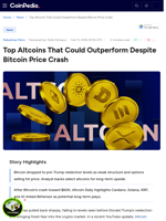 Top Altcoins That Could Outperform Despite Bitcoin Price Crash