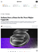 Solana Sets a Date for Its Next Major Upgrade - Decrypt