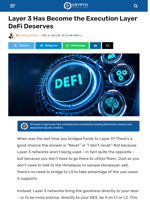 Layer 3 Has Become the Execution Layer DeFi Deserves - Crypto News Flash