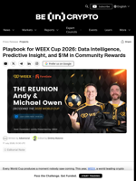 Playbook for WEEX Cup 2026: Data Intelligence, Predictive Insight, and $1M in Community Rewards