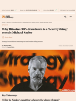 Why Bitcoin’s 30% drawdown is a 'healthy thing,' reveals Michael Saylor  - AMBCrypto