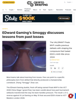 EDward Gaming's Smoggy discusses lessons from past losses