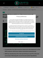 IOTA Mainnet Sees Unannounced Deployments — Signs of a Bigger Plan?