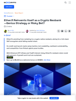Ether.fi Launches Neobank Model Amid Declining Market Share