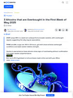 3 Overbought Altcoins to Watch in the First Week of May 2025