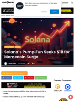 Solana’s Pump.Fun Seeks $1B for Memecoin Surge | Live Bitcoin News