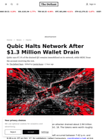 Qubic Halts Network After $1.3 Million Wallet Drain | The Defiant