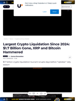 Largest Crypto Liquidation Since 2024: $1.7 Billion Gone, XRP and Bitcoin Hammered - U.Today