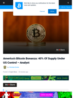 America’s Bitcoin Bonanza: 40% Of Supply Under US Control - Analyst