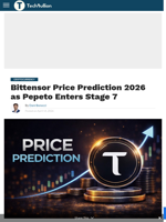 Bittensor Price Prediction 2026 as Pepeto Enters Stage 7 - TechBullion
