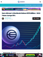 Sam Altman’s Worldcoin Raises $135M—WLD Token Jumps 15%