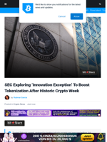 SEC Exploring Crypto ‘Innovation Exception’ To Boost Sector