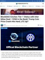 BlockDAG Cinches Tier-1 Status with Inter Milan Deal—195M in the Bank! Trump Coin Price Crash Hits Hard, LTC Up?