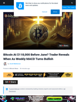 Bitcoin At $118,000 Before June? Trader Reveals When As Weekly MACD Turns Bullish | Bitcoinist.com