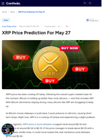 XRP Price Prediction For May 27