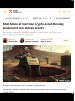 $8.8 billion at risk! Can crypto avoid Monday shakeout if U.S. stocks crack? - AMBCrypto