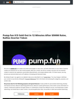 Pump.fun ICO Sold Out in 12 Minutes After $500M Raise, Rallies Snorter Token - Brave New Coin