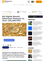 Bit Digital Boosts Ethereum Treasury to Over 120,000 ETH – Crypto News Bitcoin News