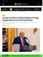 Trump Confirms Federal Worker Firings Target Democrat