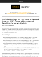 Onfolio Holdings Inc. Announces Second Quarter 2025 Financial Results and Provides Corporate Update