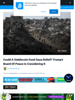 Could A Stablecoin Fund Gaza Relief? Trump’s Board Of Peace Is Considering It | Bitcoinist.com
