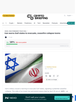 Iran warns Gulf states to evacuate, ceasefire collapse looms